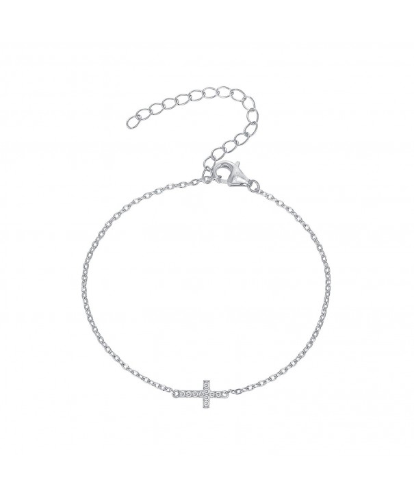 PAVOI Simulated Crucifix Sideways Bracelet