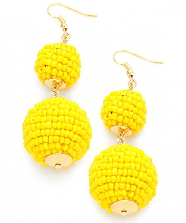 Womens Double Lantern Pierced Earrings