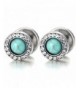 Earring Illusion Tunnel Synthetic Turquoise