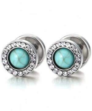 Earring Illusion Tunnel Synthetic Turquoise