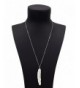 Geerier Simple Pendant Feather Necklace