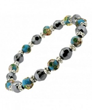 Magnetic Cloisonne Simulated Hematite Bracelet