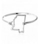 PammyJ Silvertone Mississippi Bangle Bracelet
