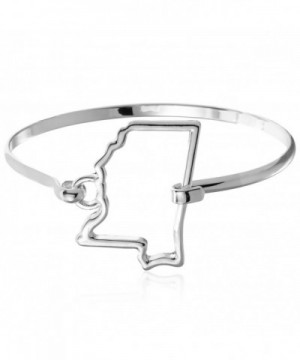 PammyJ Silvertone Mississippi Bangle Bracelet