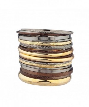 Lux Accessories Textured Multiple Bangle