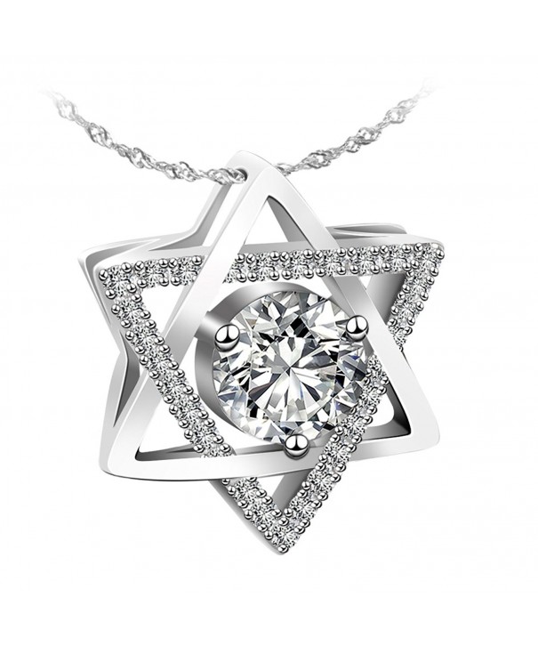 Jewelry Sterling Necklace Hexagram Exquisite