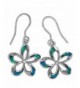 Sterling Silver Synthetic Plumeria Earrings