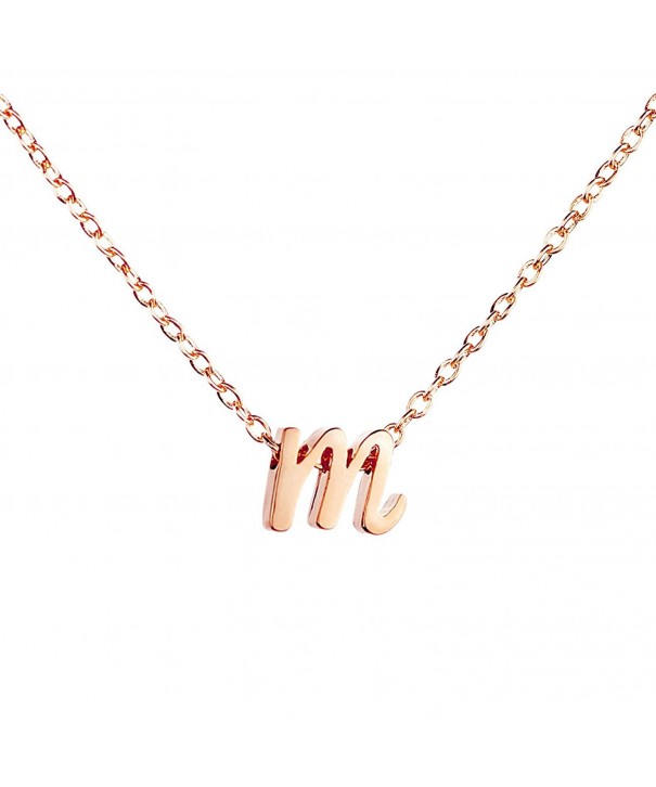 Rosegold Initial Necklace Graduation Personalized