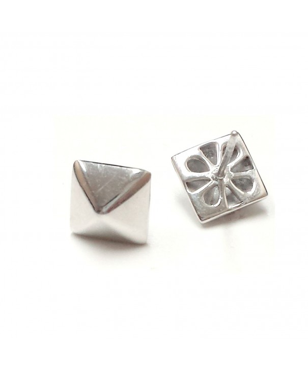 925 Sterling Silver Pyramid Earrings