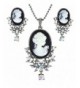 Matching Simulated Rhinestone Necklace Set clear