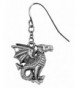 Silver Pewter Leviathan Dragon Earrings