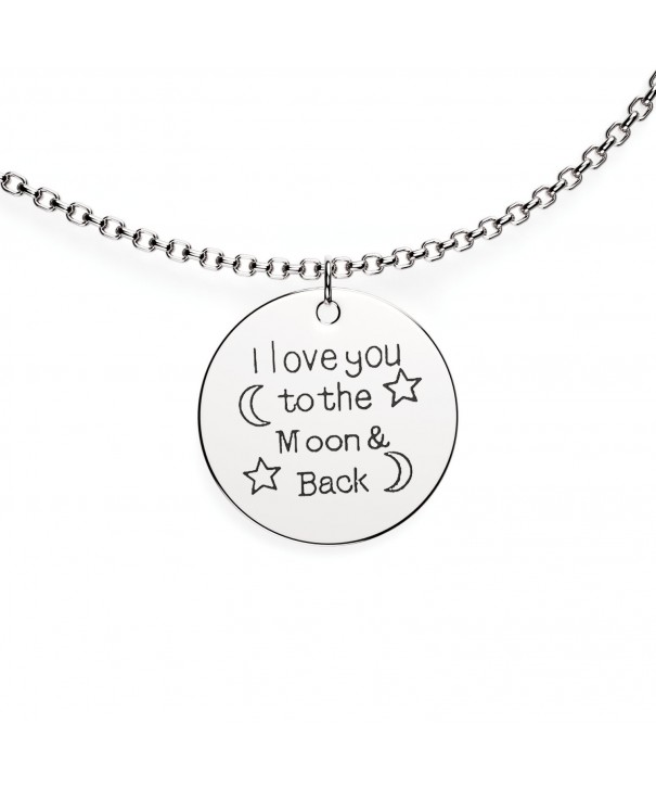 Love Moon Back Pendant Necklace