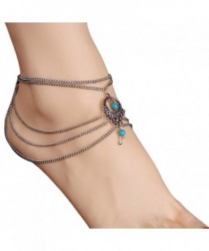 Franterd Womens Barefoot Turquoise Jewelry