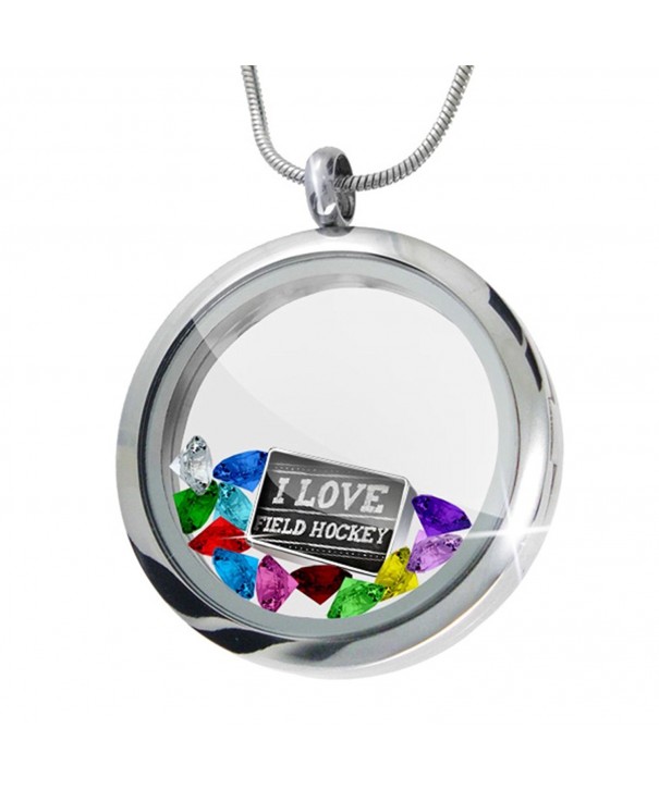 Floating Locket Chalkboard hockey Crystals