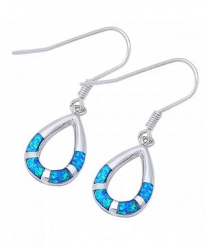 Created Dangle Sterling Silver Earrings