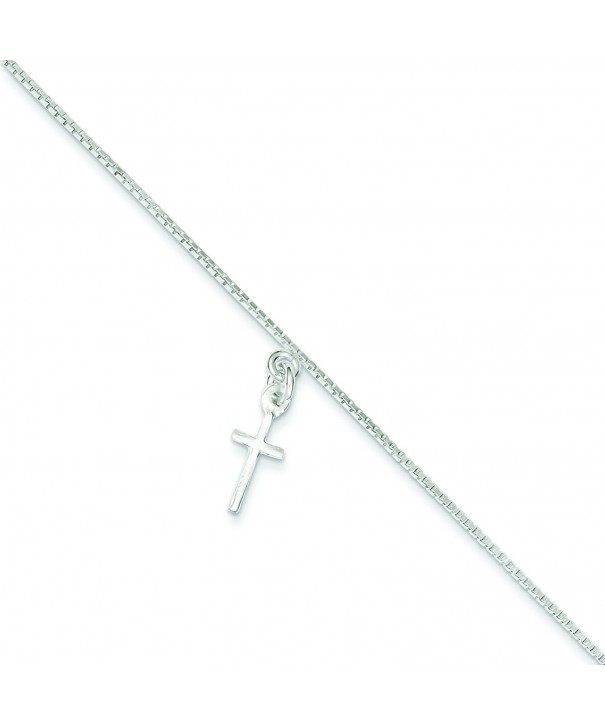 Shop4Silver QG281 9 Sterling Silver Anklet