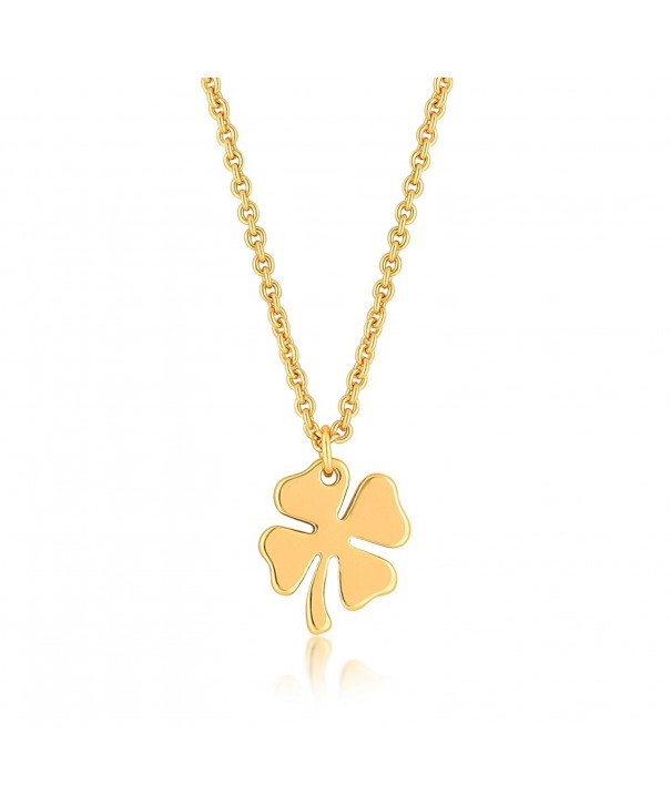 Four Clover Necklace Charm Plated