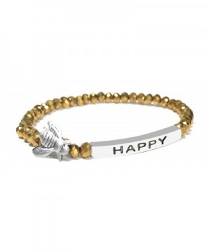 Happy Inspirational Bracelet Stacking Stretch