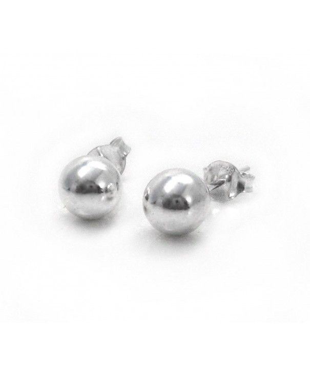 Sterling Silver Ball Earrings Round