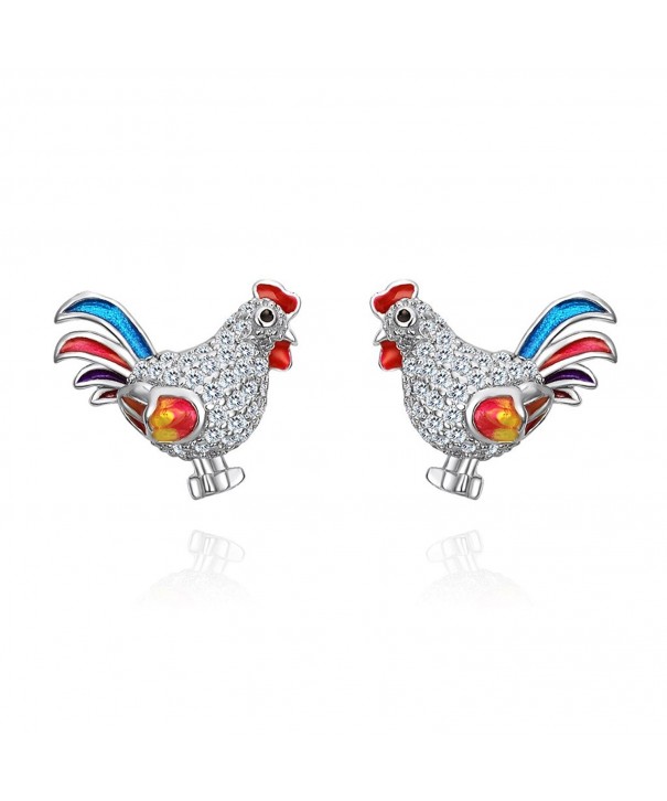 EVER FAITH Sterling Multicolor Earrings