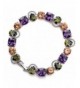 White Plated Multicolor Zirconia Bracelet