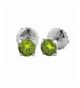 Ellah Brilliant cut Simulated Peridot Earrings