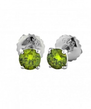 Ellah Brilliant cut Simulated Peridot Earrings