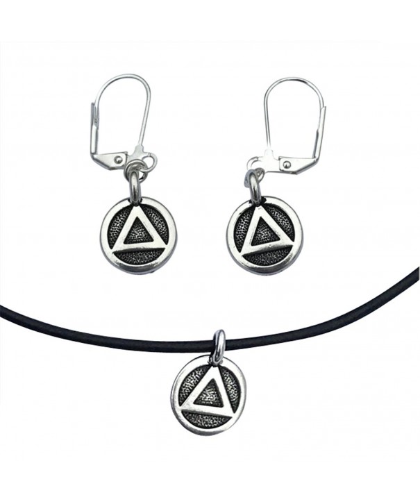 Sobriety Recovery Triangle Necklace Adjustable