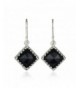 Ornate Diamond Sterling Earrings Gemstone