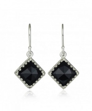 Ornate Diamond Sterling Earrings Gemstone