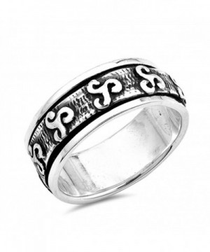 Spinner Wedding Sterling Silver RNG16399 7