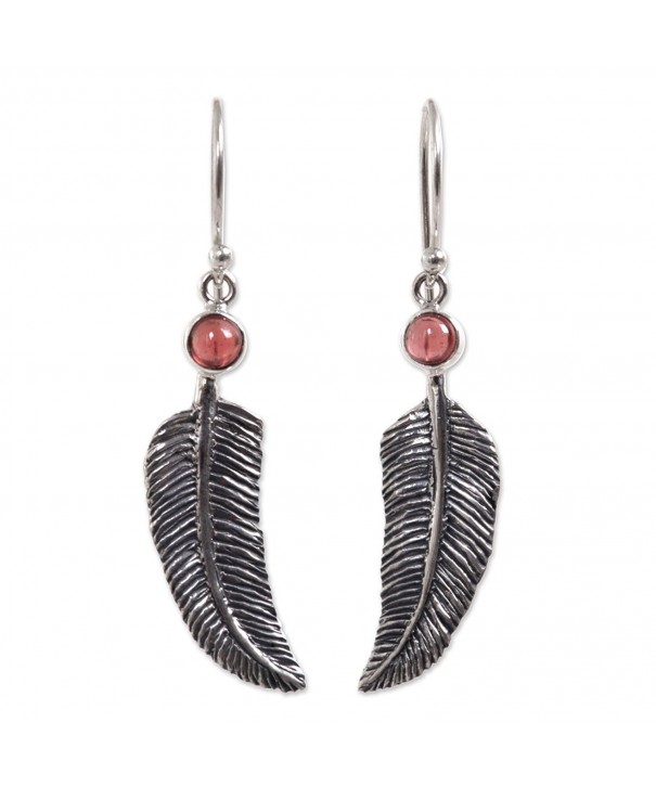 NOVICA Animal Sterling Earrings Feather