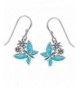 Boma Sterling Turquoise Butterfly Earrings