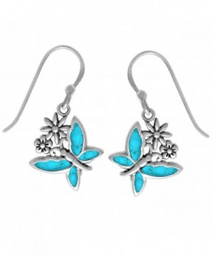 Boma Sterling Turquoise Butterfly Earrings