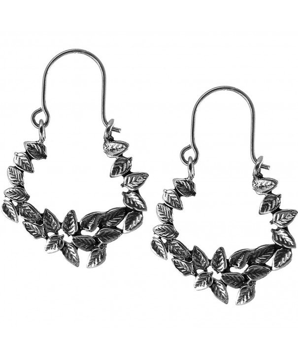 Sterling Silver Oxidized Flowers Earrings