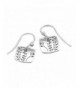Design Sterling Silver Square Earrings