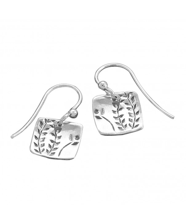 Design Sterling Silver Square Earrings