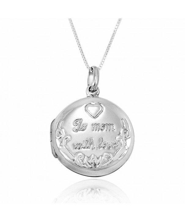 Sterling Silver Engraved Pendant Necklace