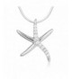 Sterling Zirconia Starfish Pendant Necklace