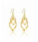 Kalapure Plated Twisted Marquise Earrings