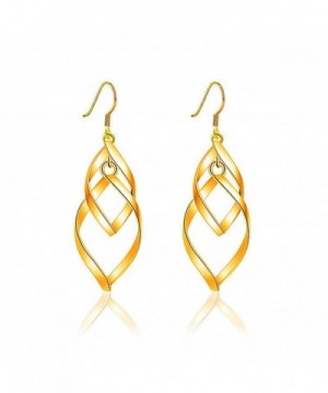 Kalapure Plated Twisted Marquise Earrings