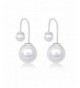 Sterling Silver Simulated Rhodium Earrings