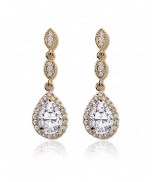 Elegant Teardrop Zirconia Crystal Earrings