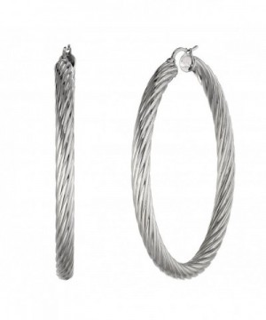 Metro Jewelry Twisted Stainless Earrings