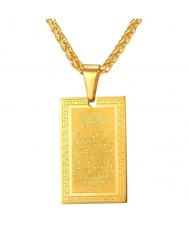 Islamic Inscription Pendant Jewelry Necklace