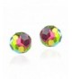 Rainbow Fashion Crystal Sterling Earrings