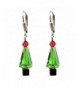 Christmas Earrings Swarovski elements Leverback