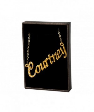 Name Necklace Courtney Yellow Plated