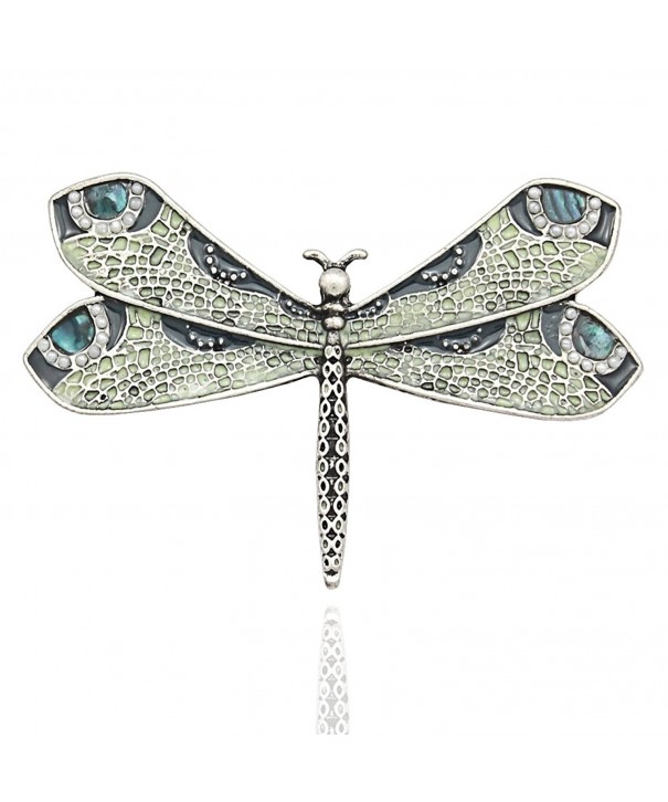 Silver Fashion Victorian Dragonfly Simulated