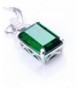 ANGG Emerald Necklace Pendant Sterling